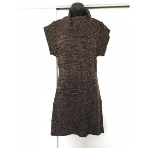 Cowl neck sweater dress